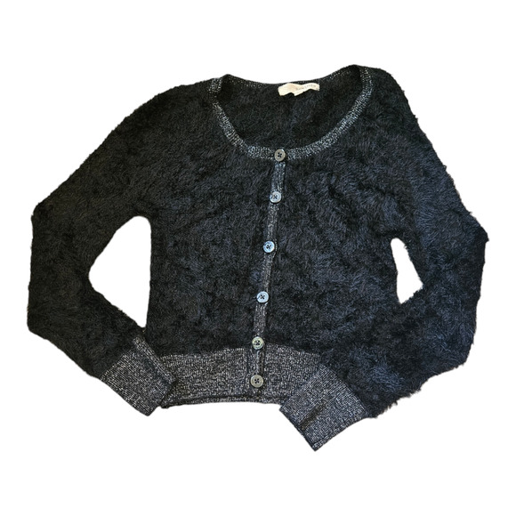 Rewind Medium Black Long Sleeve Button Up Cardigan - Picture 1 of 9